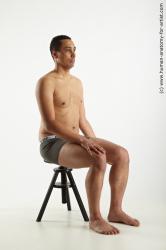 Man Black Sitting poses - simple Average Short Black Sitting poses - ALL Academic
